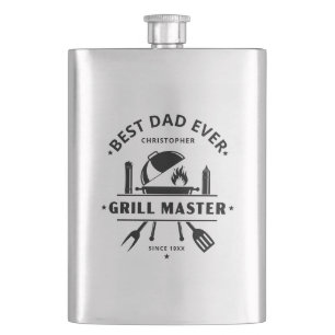 Moderner Bester Vater Aller Zeiten Grillmeister Pe Flachmann