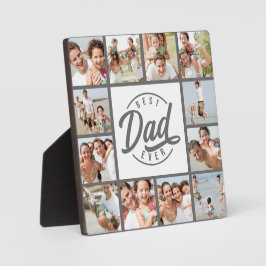 Moderner Bester Vater je 12 Foto Collage Plaque Fotoplatte