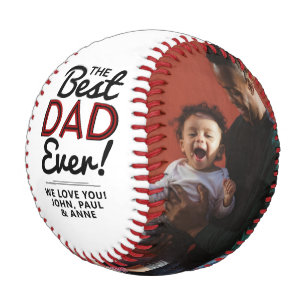Moderner Bester Vater je Foto Collage Vatertag Baseball