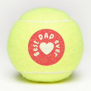 Moderner Bester Vater je Rotes Weiß Herz Vater Lie Tennisbälle