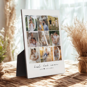 Moderner bester Vater je Script 9 Foto Grid Vater  Fotoplatte