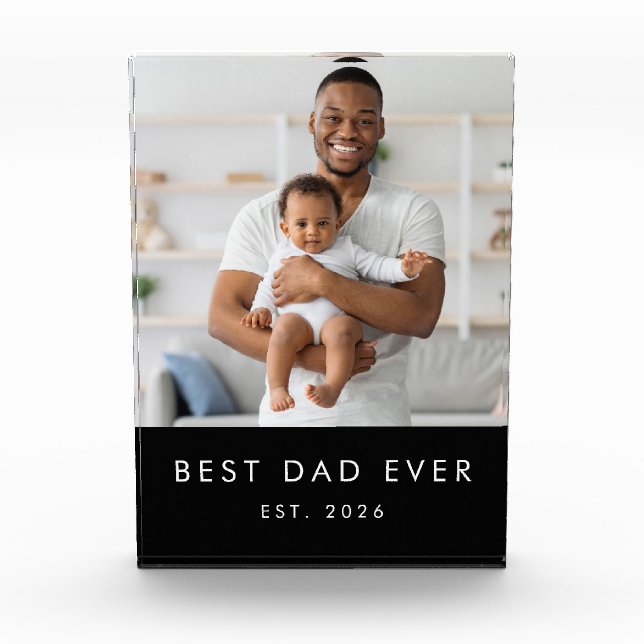 Moderner bester Vater überhaupt Fotoblock (Vorderseite)