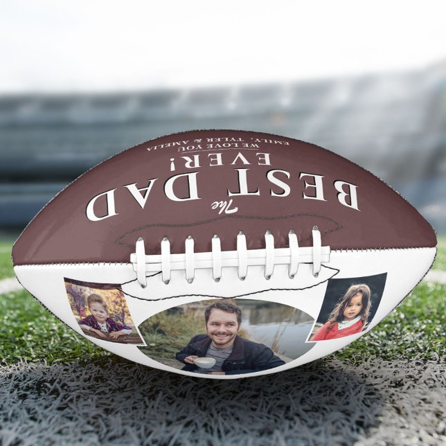 Moderner Bester Vater Vater 3 Foto Collage Footbal Football (Von Creator hochgeladen)