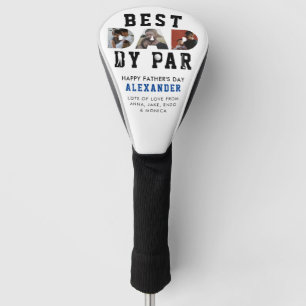 Moderner bester VATER von Par Foto Collage Vaterta Golf Headcover