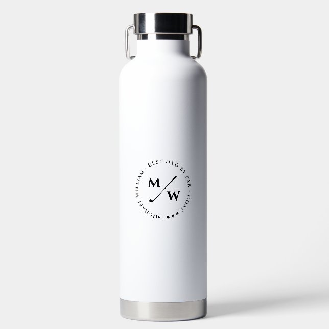 MODERNER BESTER VATER VON PAR GOLF VATER'S DAY MON TRINKFLASCHE (Vorderseite)