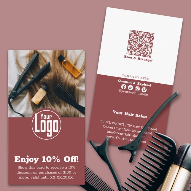 Moderner Bildfriseur 10% Ermäßigung! Rabattkarte (Modern Image Hairdresser Enjoy 10% Off! Discount Card)