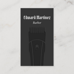 Moderner Black Barber Shop Barbershop Hair Clipper Visitenkarte