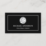 Moderner Black Sports Beruflich Volleyball-Trainer Visitenkarte<br><div class="desc">Elegante Sport-Business-Karte mit moderner Typografie auf einem schwarzen Hintergrund. Personalisieren Sie es mit Ihrem Namen und Kontaktdaten,  um einen bleibenden ersten Eindruck zu machen.</div>