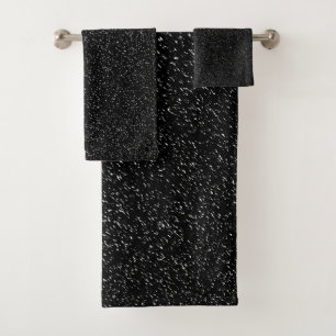 Moderner Black Stone-Stil - Raum- Badhandtuch Set
