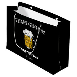 Moderner Black Team Trauzeuge Bachelor Große Geschenktüte