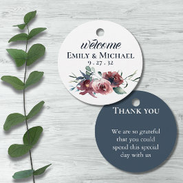 Moderner Bläserenkreis für die Marine Peach Blush Geschenkanhänger