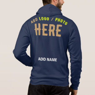 MODERNER BLAU MIT STYLISTISCHER MARKENBEZEICHNUNG HOODIE