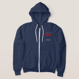 MODERNER BLAU MIT STYLISTISCHER MARKENBEZEICHNUNG HOODIE