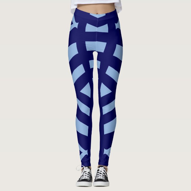 Moderner blauer Farbklassiker "Ratti_Creative_Arts Leggings (Vorderseite)
