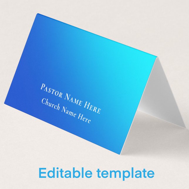 Moderner blauer Farbverlauf benutzerdefinierter Te Visitenkarten (Customize this modern blue gradient business card template.)