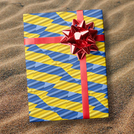 Moderner blauer gelber Frieden Kein Krieg Ukraine  Geschenkpapier