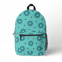 Moderner blauer geometrischer Burst-Rucksack