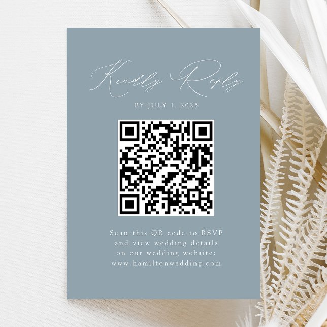 Moderner Blue QR Code UAWG Begleitkarte (Von Creator hochgeladen)
