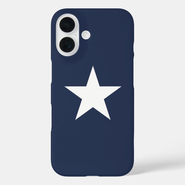 Moderner Blue Star iPhone 16 Hülle (Rückseite)
