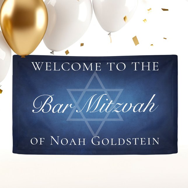 Moderner Blue Star von David Willkommen in Bar Mit Banner (Von Creator hochgeladen)