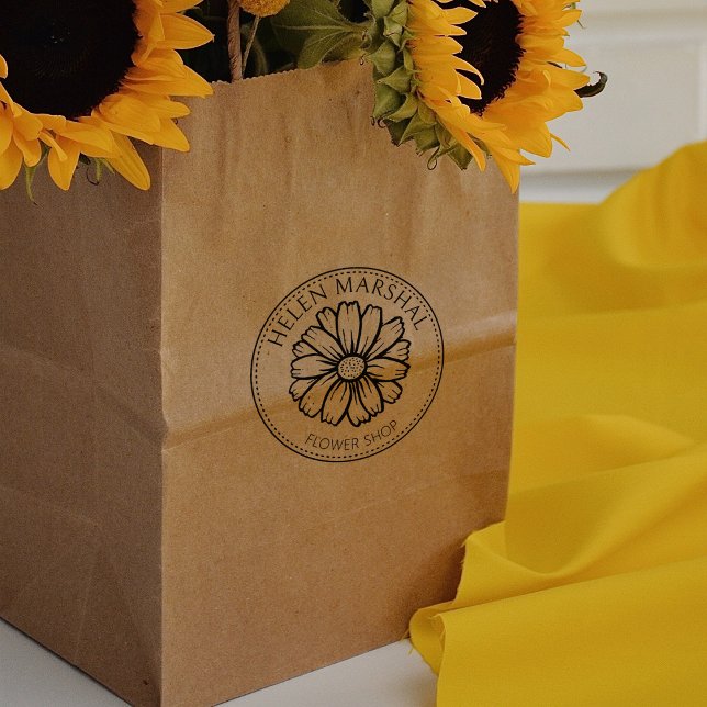 Moderner Blume-Shop, maßgeschneiderte kleine Unter Gummistempel (Von Creator hochgeladen)