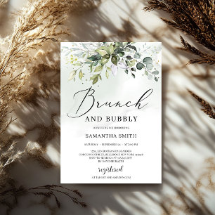Moderner Blumenbrunch und Bridal Einladung