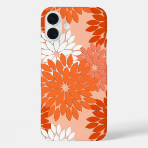Moderner BlumenKimono-Druck, korallenrote Orange title_seo2