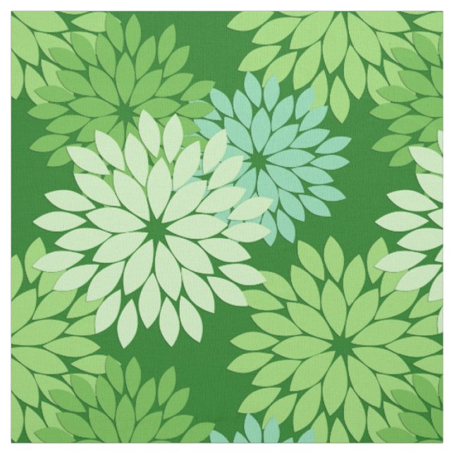 Moderner Blumenkimono-Druck, Limones Grün Stoff (Muster)