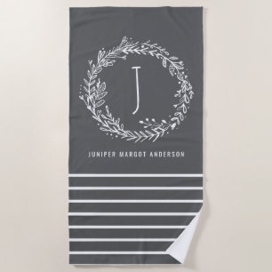 Moderner Blumenname und erstklassiger moderner Strandtuch