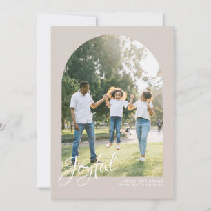 Moderner Blush Arch Joyful Frohe Weihnachten