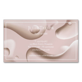 Moderner Blush Pink Schönheitssalon Nail Artist Magnetische Visitenkarte