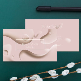 Moderner Blush Pink Schönheitssalon Nail Artist Visitenkarte