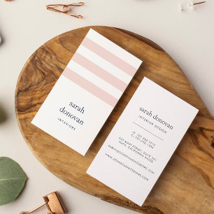 Moderner Blush Strip Visitenkarte