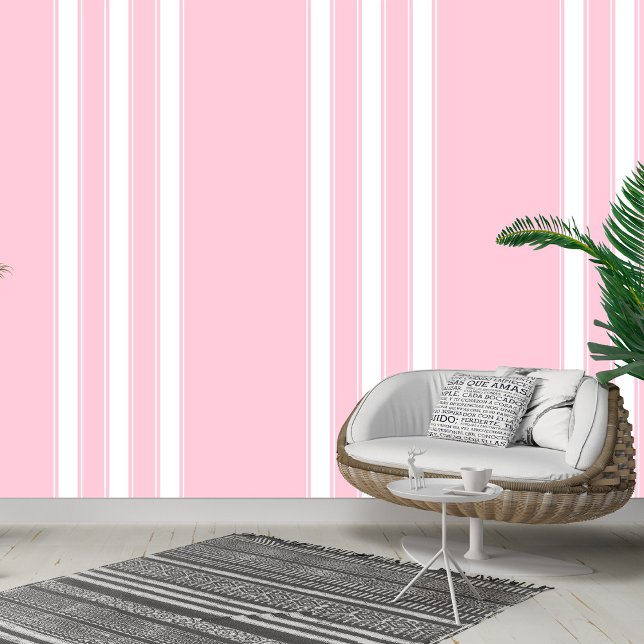Moderner Blush: Vertikale Strickabziehung und -hal Tapete (Modern Blush: Vertical Stripe Peel and Stick Wallpaper)