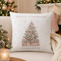 Moderner Blush-Weihnachtsbaum – Personalisierter F