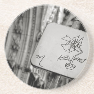 Moderner Blüten-Untersetzer Sandstein Untersetzer