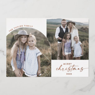 Moderner Bogen   Foil 3 Family Fotos Weihnachtsnac Folien Feiertagskarte
