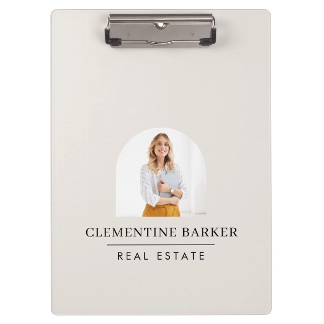 Moderner Bogenfoto Geschäftsbranding Klemmbrett (Vorderseite)