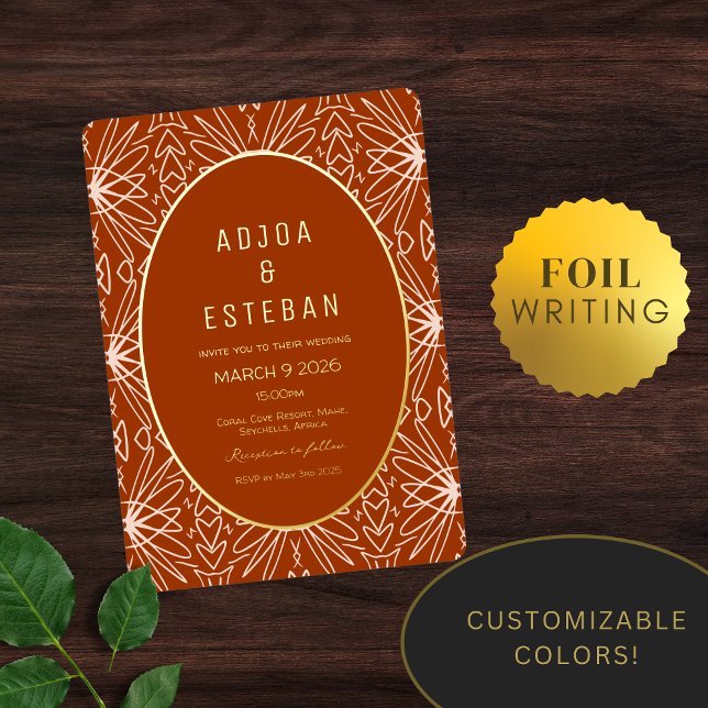 Moderner Bohemischer Jungle-Stammsitz Folieneinladung (Von Creator hochgeladen)