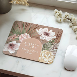 Moderner, Bohemischer Watercolor Boho Florals Arch Mousepad