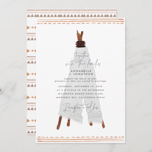 Moderner böhmischer Teepee stilvoller rustikaler H (Vorne/Hinten)