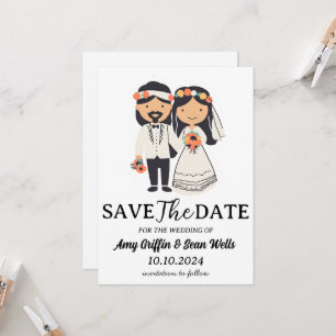 Moderner boho chic Fall speichern Dattelkarten Einladung