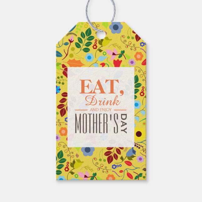 Moderner Boho Chic floral Mutter's Day Geschenkanhänger (Vorderseite)