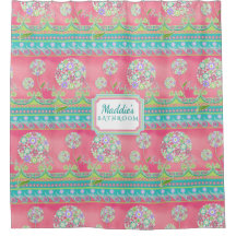 Moderner BOHO Chic Hot Pink Kronleuchter Blumentep