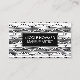 Moderner Boho Muster Hintergrund Visitenkarte