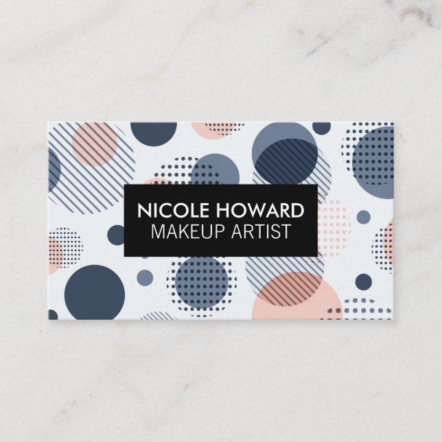 Moderner Boho Muster Hintergrund Visitenkarte (Vorderseite)