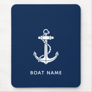 Moderner Bootsname Anker Segelcrew Benutzerdefinie Mousepad