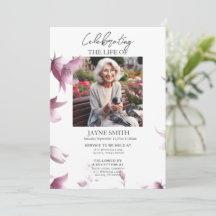 Moderner botanischer Beerdigungsservice e-vite