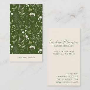 Moderner Botanischer Garten Designer Branding Visitenkarte