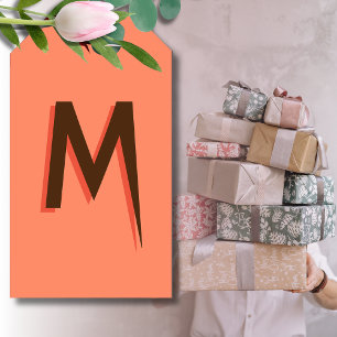 Moderner brauner 3D-Text - Anfangsbuchstabe Lach Geschenkanhänger
